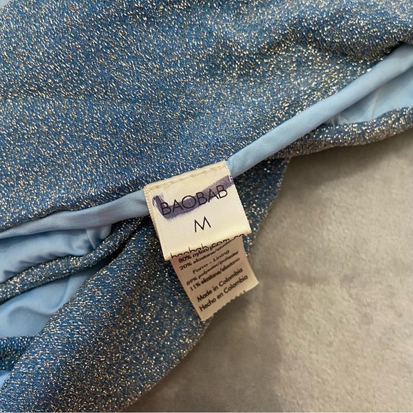 New! Baobab goa top glossy blue bikini top one shoulder 24317 - Picture 7 of 8